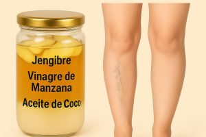 Remedio para las várices con jengibre, vinagre de manzana y aceite de coco